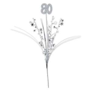 Glittered 80th Birthday Party Metallic Star Spray